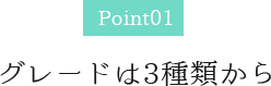 グレードは3種類から